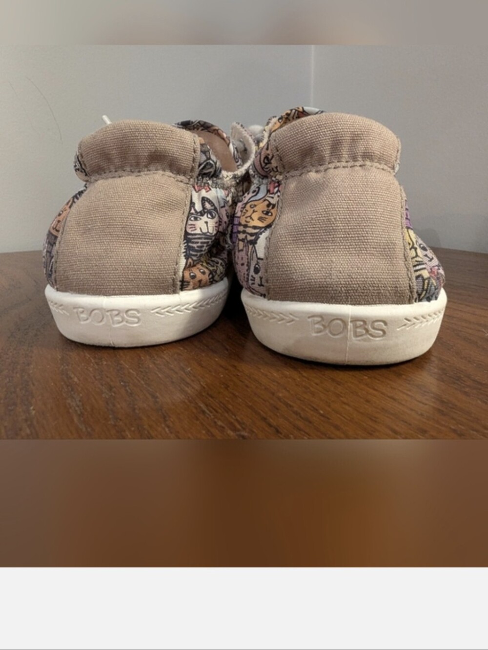 Skechers Sneakers Beach Bingo - Kitty Cruiser Cat Design Slip Ons Size 7 Ivory - Picture 10 of 13